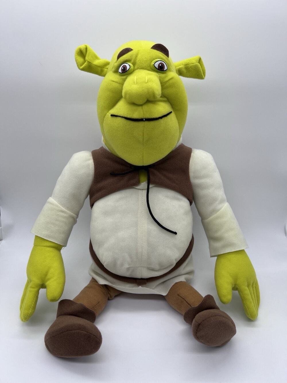 Vintage Dreamworks Shrek Stuffed Plush Doll Signature Ogre Clothing 17” No Tag